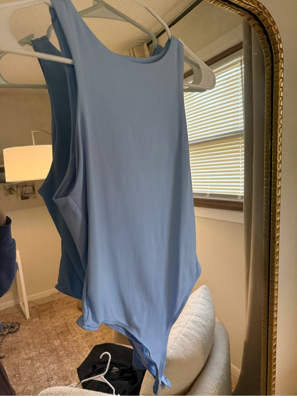 Zara Light Blue Sleeveless Bodysuit